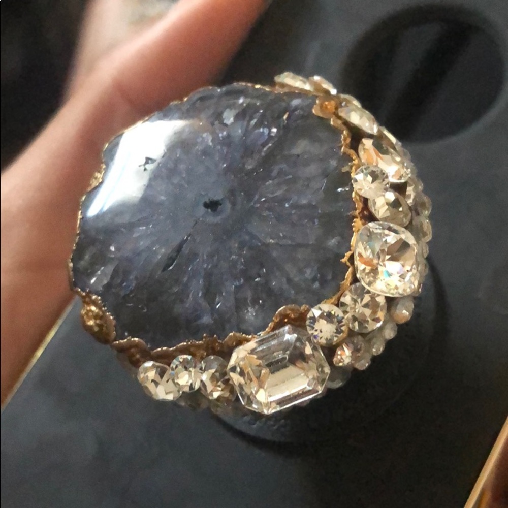 Quartz and Swarovski Crystal PopSocket